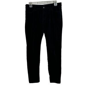 Ann Taylor Loft Black Velvet Pants SZ 30/10P Super Skinny Pants Casual Office